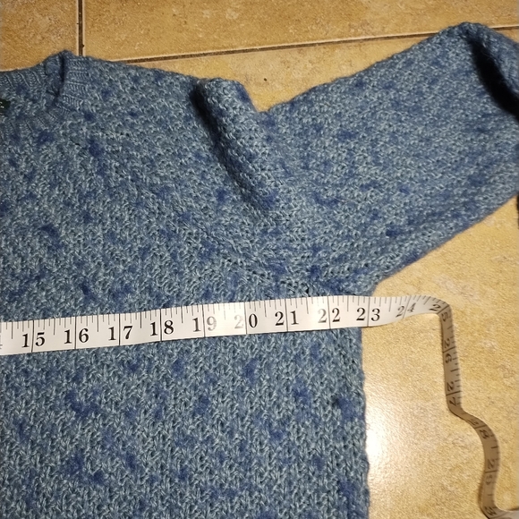 Lauren Ralph Lauren Blue Alpaca Wool Knit Sweater Top Size Large - Picture 7 of 9